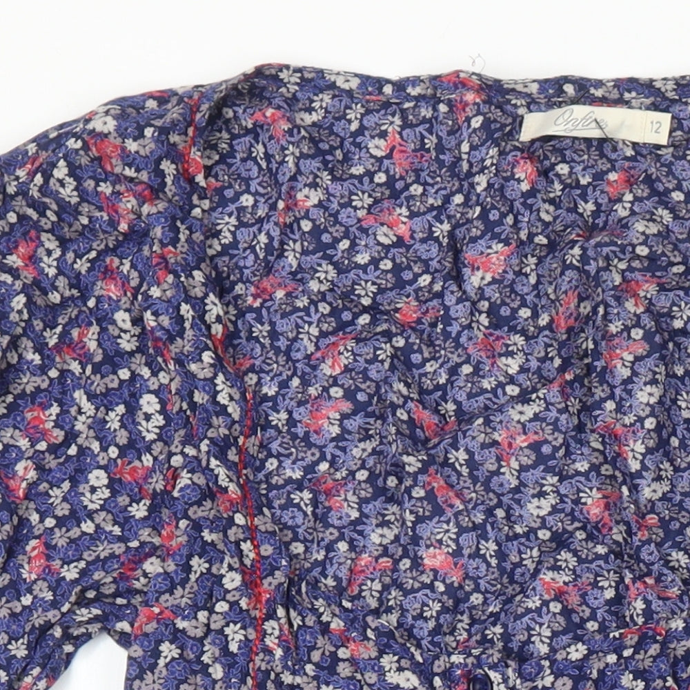 Womens UK Size 12 Onfire Multicoloured Tunic Blouse