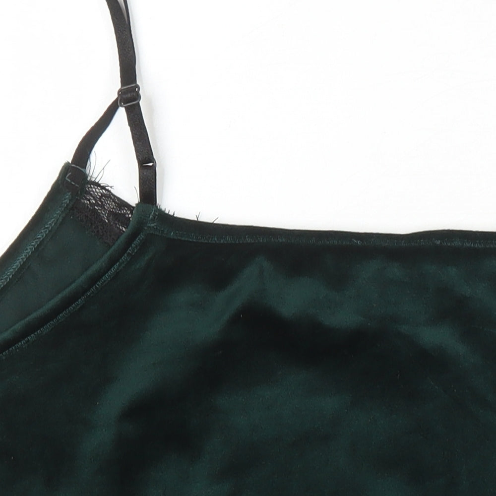 Pijamori Womens Green Polyester Blend Camisole Blouse Size XL Scoop Neck
