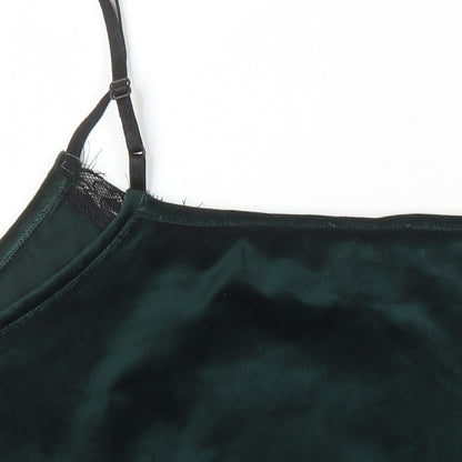 Pijamori Womens Green Polyester Blend Camisole Blouse Size XL Scoop Neck