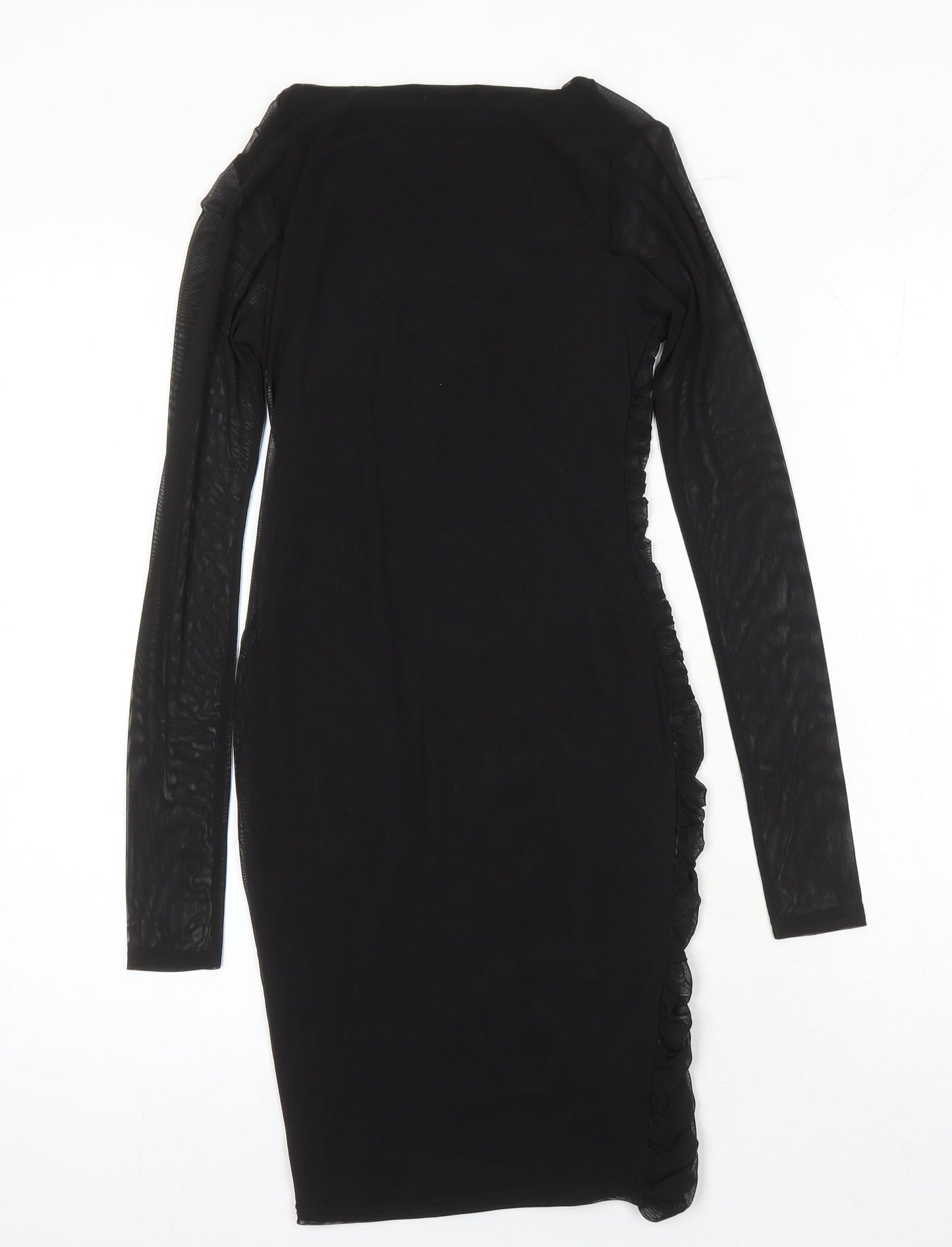 Nasty Gal Womens Black Polyester Blend Bodycon Size 4 Square Neck