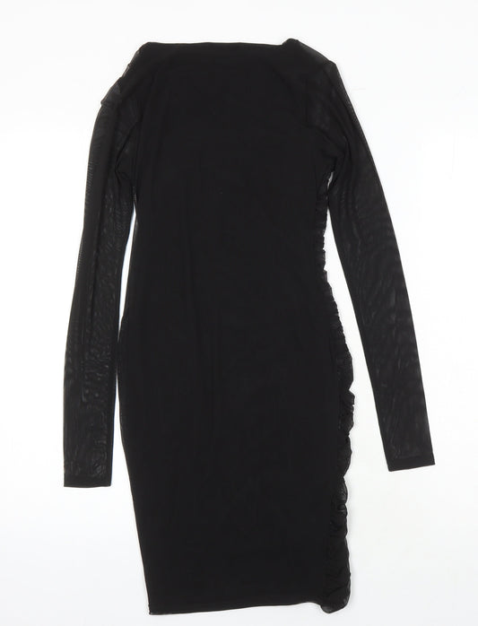 Nasty Gal Womens Black Polyester Blend Bodycon Size 4 Square Neck
