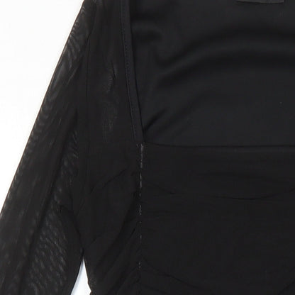 Nasty Gal Womens Black Polyester Blend Bodycon Size 4 Square Neck