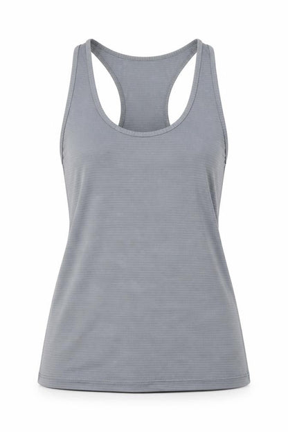 WorkOut Womens Grey Polyamide Blend Basic T-Shirt Size M Round Neck