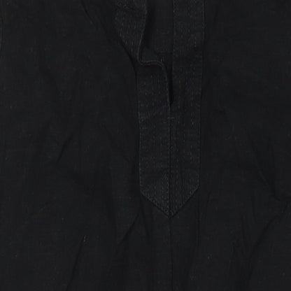 Womens UK Size 12 NEXT Black Tunic Blouse