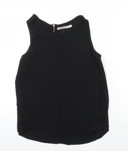 Womens UK Size XL Stradivarius Black Tunic Blouse