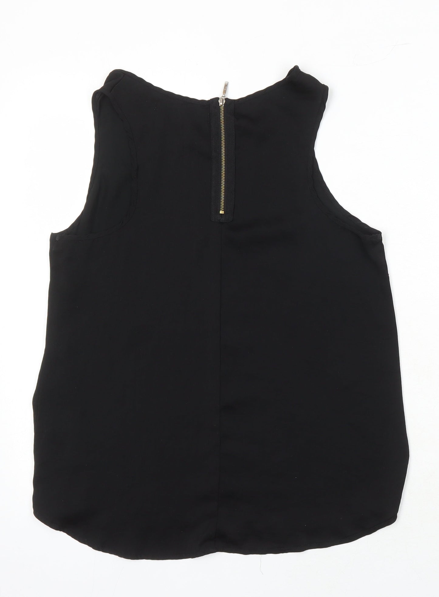 Womens UK Size XL Stradivarius Black Tunic Blouse