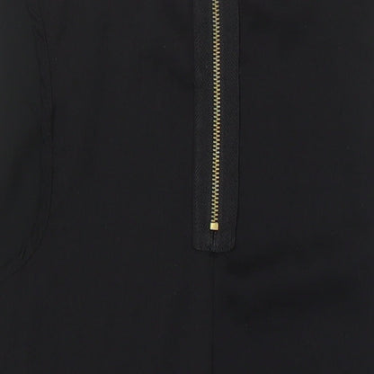 Womens UK Size XL Stradivarius Black Tunic Blouse