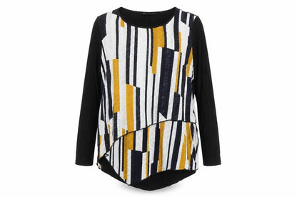 Roman Womens Multicoloured Geometric Polyester Tunic Blouse Size 18 Boat Neck