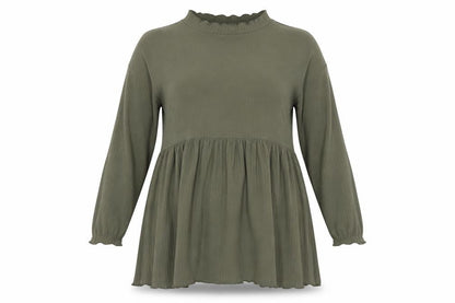 Limited Collection Womens Green Polyester A-Line Size 26 Round Neck
