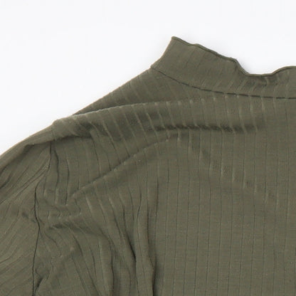 Limited Collection Womens Green Polyester A-Line Size 26 Round Neck