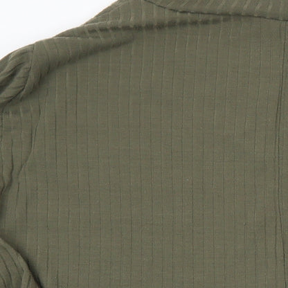 Limited Collection Womens Green Polyester A-Line Size 26 Round Neck