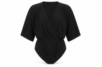 Womens UK Size 8 Boohoo One-Piece Black Bodysuit