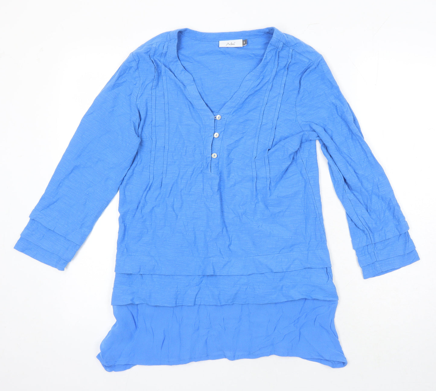 Womens UK Size S Adini Blue Tunic Blouse