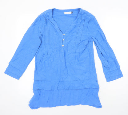 Womens UK Size S Adini Blue Tunic Blouse