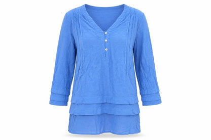 Womens UK Size S Adini Blue Tunic Blouse