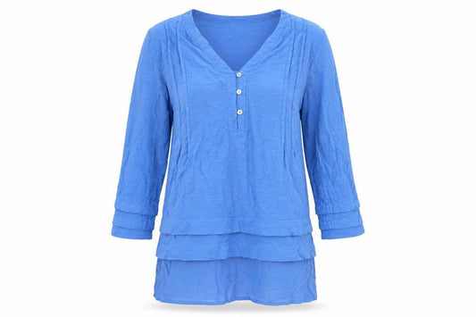 Womens UK Size S Adini Blue Tunic Blouse