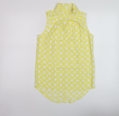 Womens UK Size 8 NEXT Yellow Basic Tank