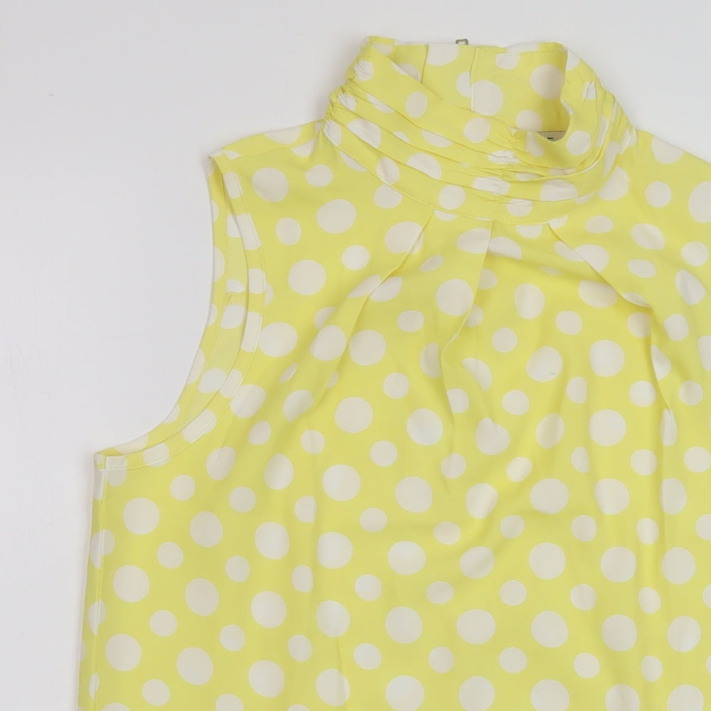 Womens UK Size 8 NEXT Yellow Basic Tank
