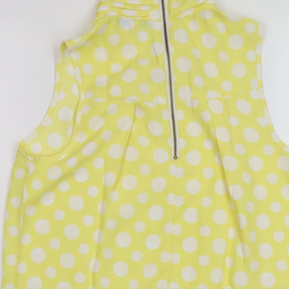 Womens UK Size 8 NEXT Yellow Basic Tank