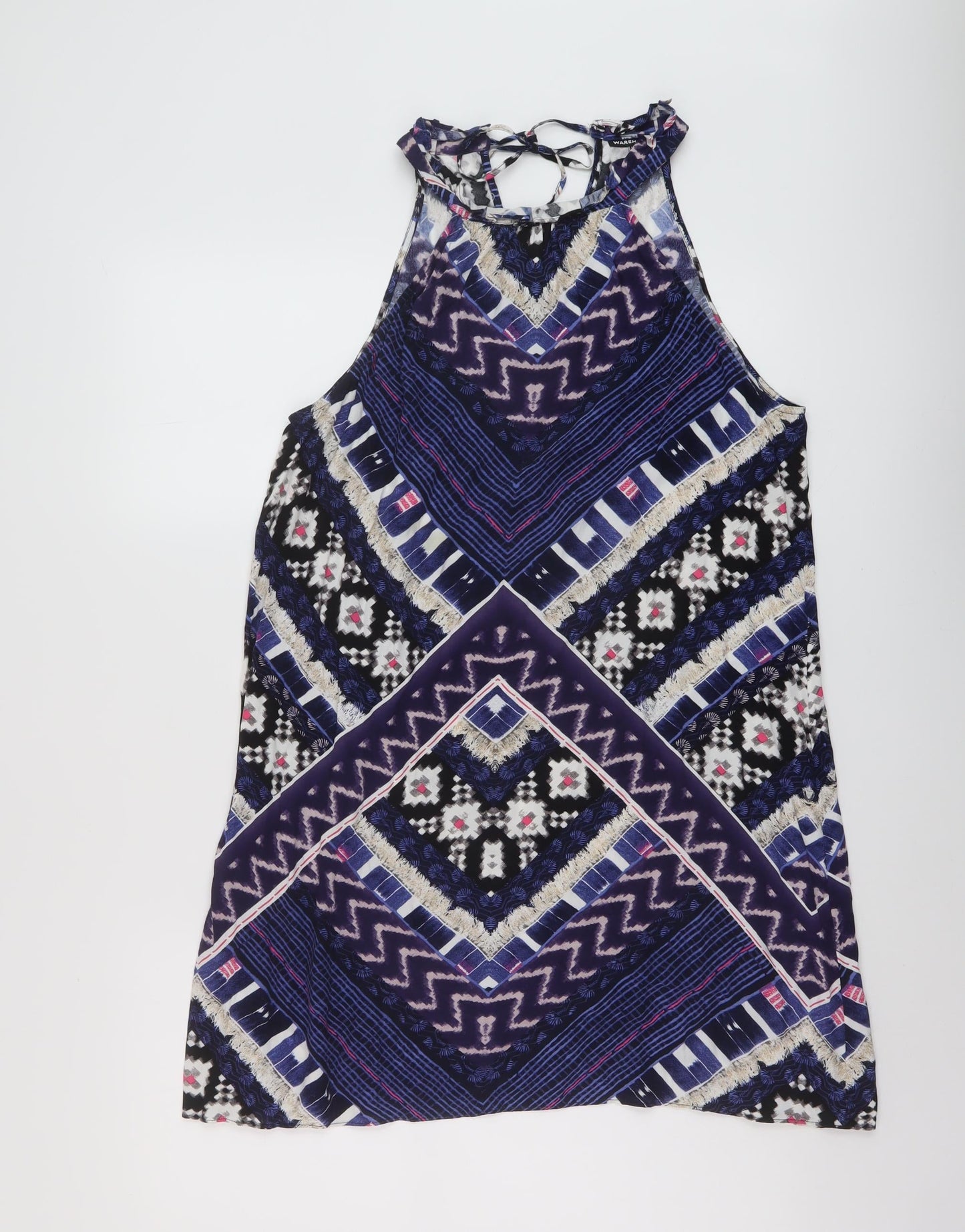Womens UK Size 16 Warehouse Blue Tunic Tank