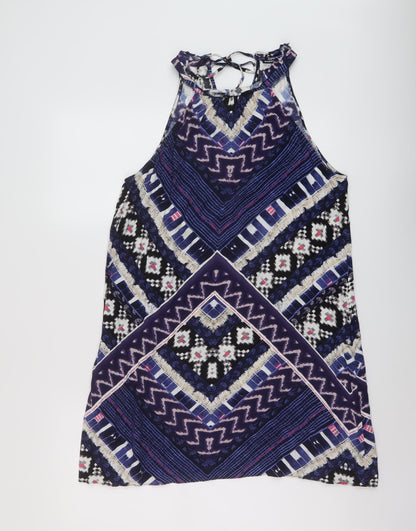 Womens UK Size 16 Warehouse Blue Tunic Tank