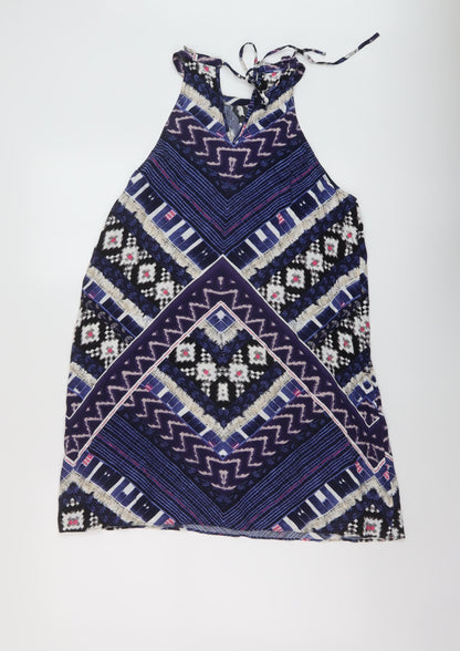 Womens UK Size 16 Warehouse Blue Tunic Tank