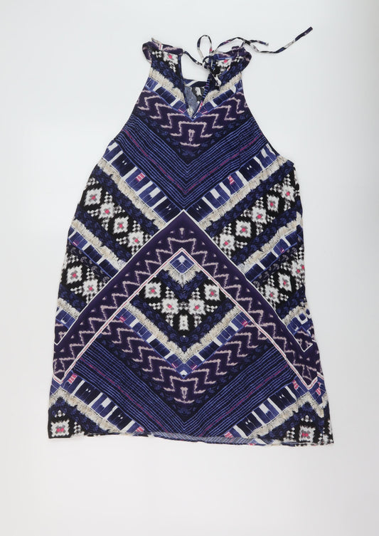 Womens UK Size 16 Warehouse Blue Tunic Tank