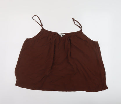 Womens UK Size 22 Marks and Spencer Brown Basic Tank