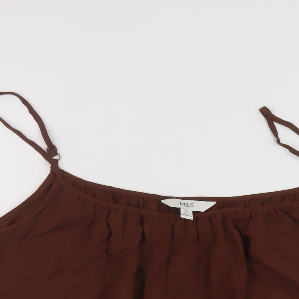 Womens UK Size 22 Marks and Spencer Brown Basic Tank