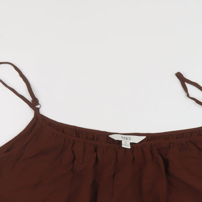 Womens UK Size 22 Marks and Spencer Brown Basic Tank