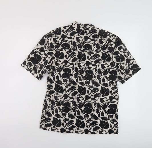 Womens UK Size 6 Marks and Spencer Black Basic Button-Up