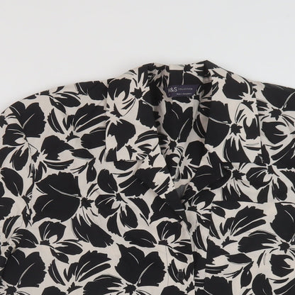 Womens UK Size 6 Marks and Spencer Black Basic Button-Up