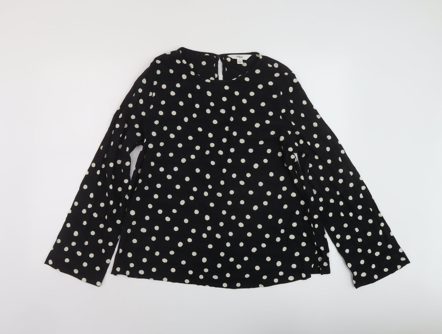 Womens UK Size 12 Marks and Spencer Black Basic Blouse