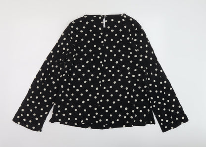 Womens UK Size 12 Marks and Spencer Black Basic Blouse