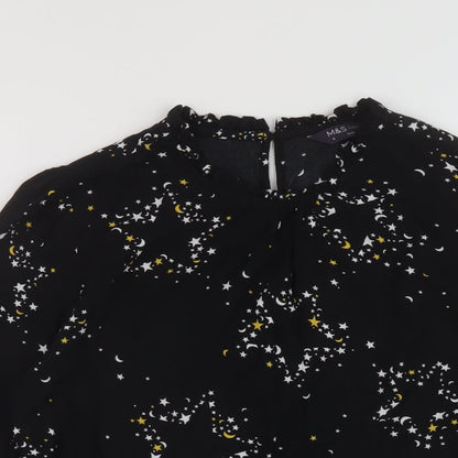 Womens UK Size 6 Marks and Spencer Black Basic Blouse