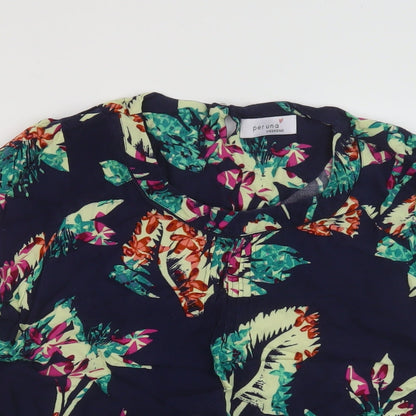 Womens UK Size 12 Per Una Blue Basic Blouse