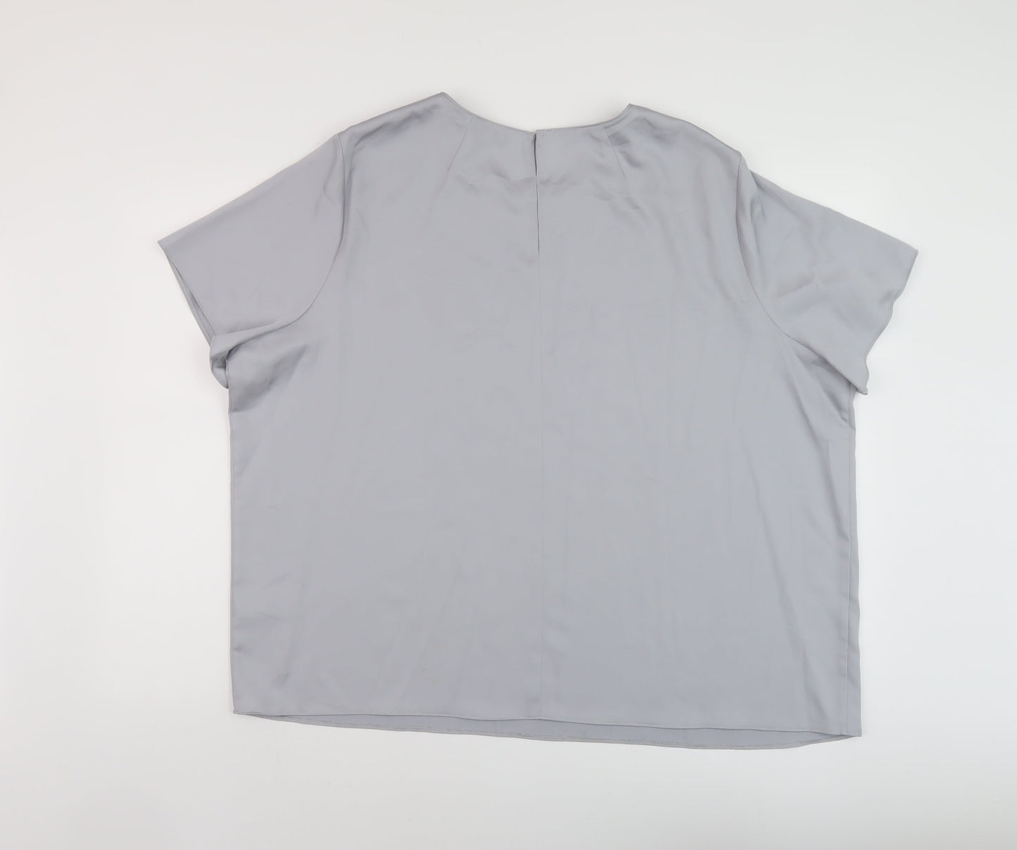 Womens UK Size 22 Marks and Spencer Grey Basic T-Shirt