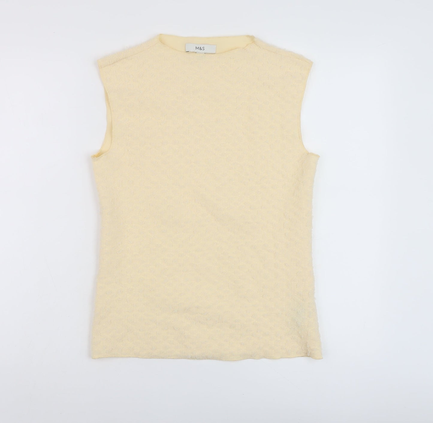 Womens UK Size 12 Marks and Spencer Beige Basic Tank