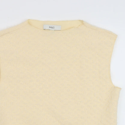Womens UK Size 12 Marks and Spencer Beige Basic Tank