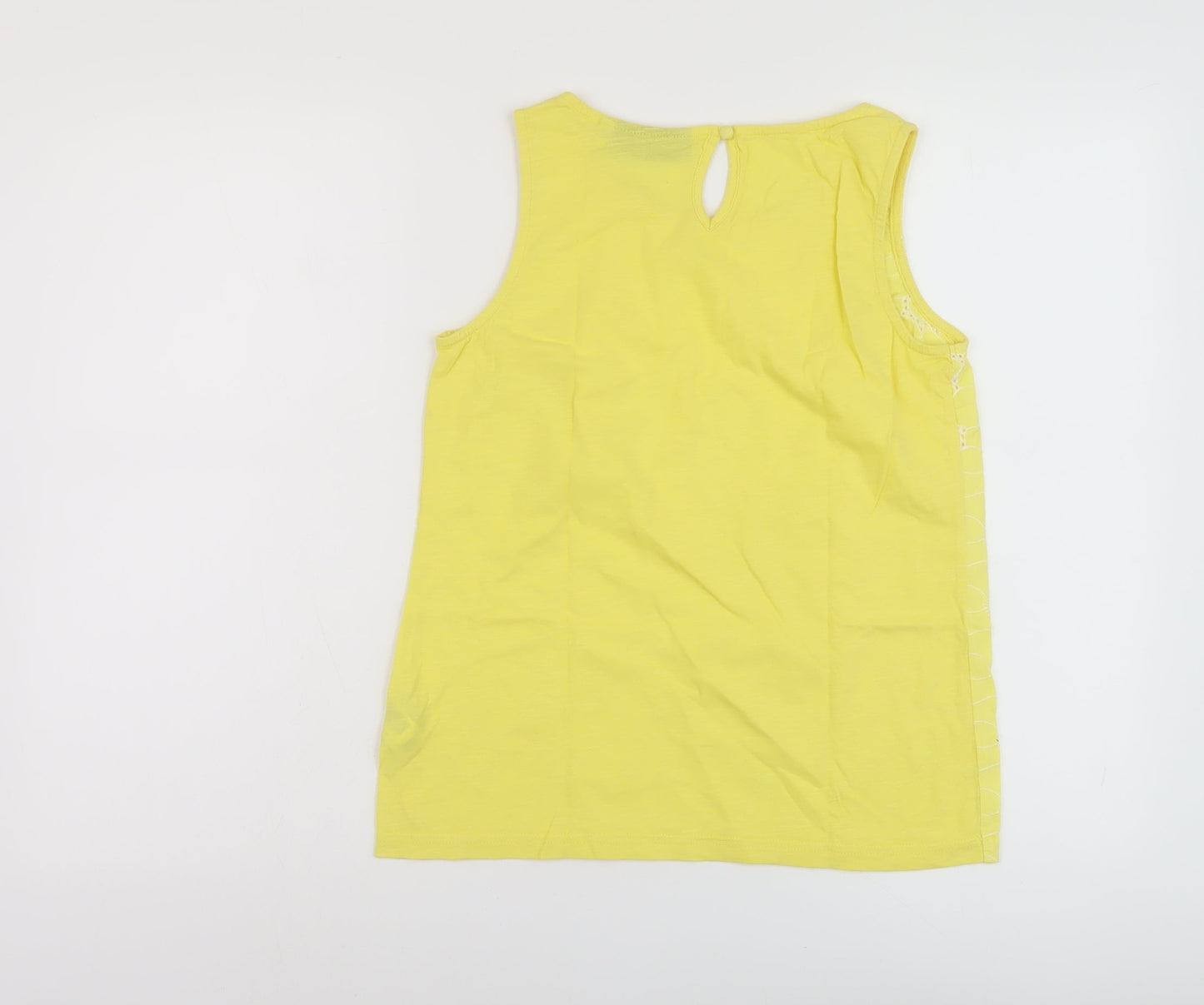 Womens UK Size 6 NEXT Yellow Basic Tank