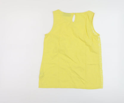 Womens UK Size 6 NEXT Yellow Basic Tank
