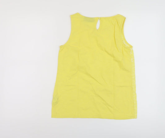 Womens UK Size 6 NEXT Yellow Basic Tank