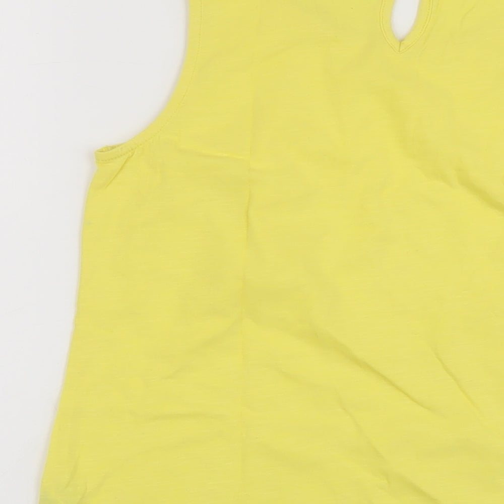 Womens UK Size 6 NEXT Yellow Basic Tank
