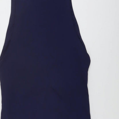 Zara Womens Blue Polyester Bodysuit One-Piece Size S Snap