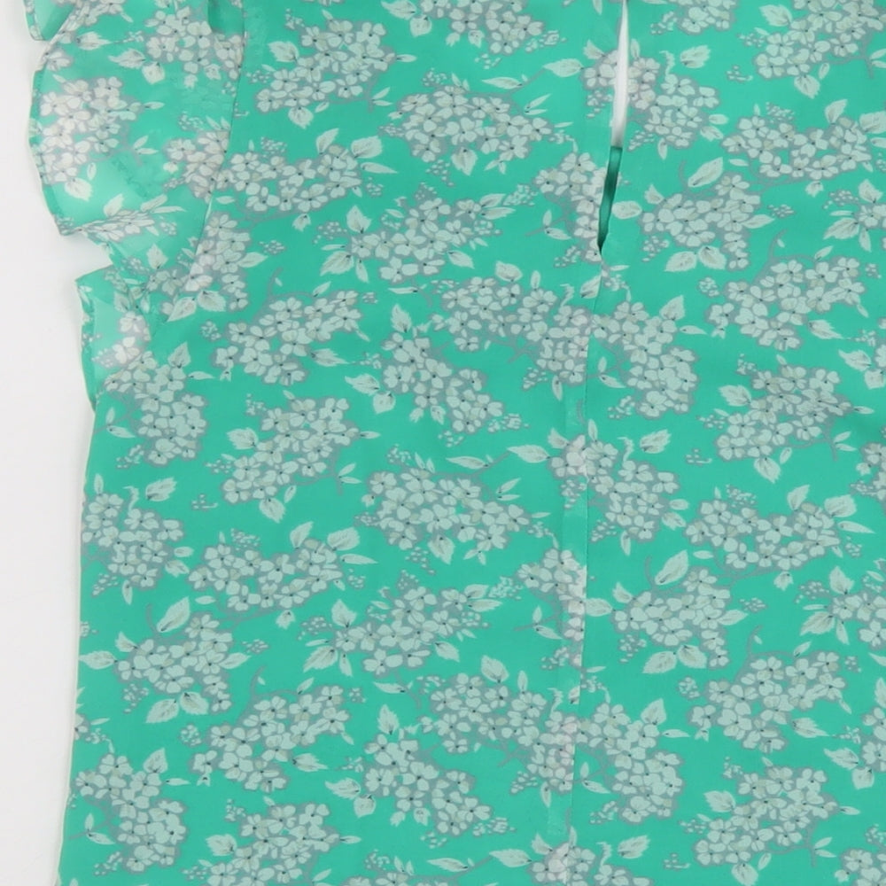 Womens UK Size 8 Oasis Green Basic Tank