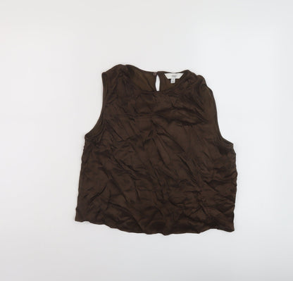 Womens UK Size 10 Marks and Spencer Beige Basic Tank