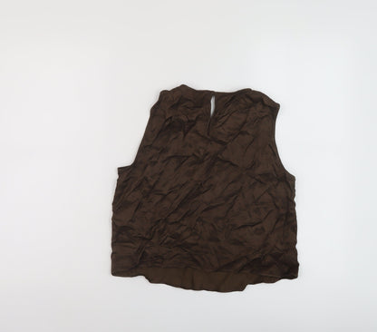Womens UK Size 10 Marks and Spencer Beige Basic Tank