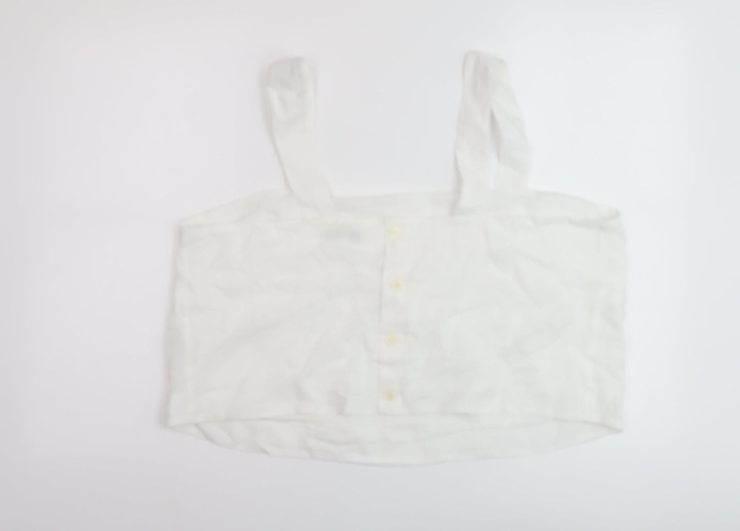 Autograph Womens White Cotton Basic Tank Size 20 Square Neck