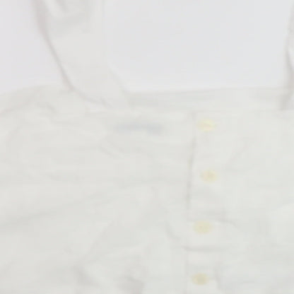 Autograph Womens White Cotton Basic Tank Size 20 Square Neck