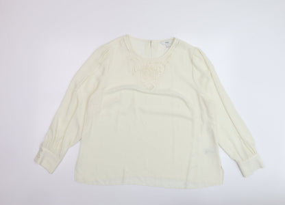 Womens UK Size 18 Marks and Spencer Ivory Basic Blouse